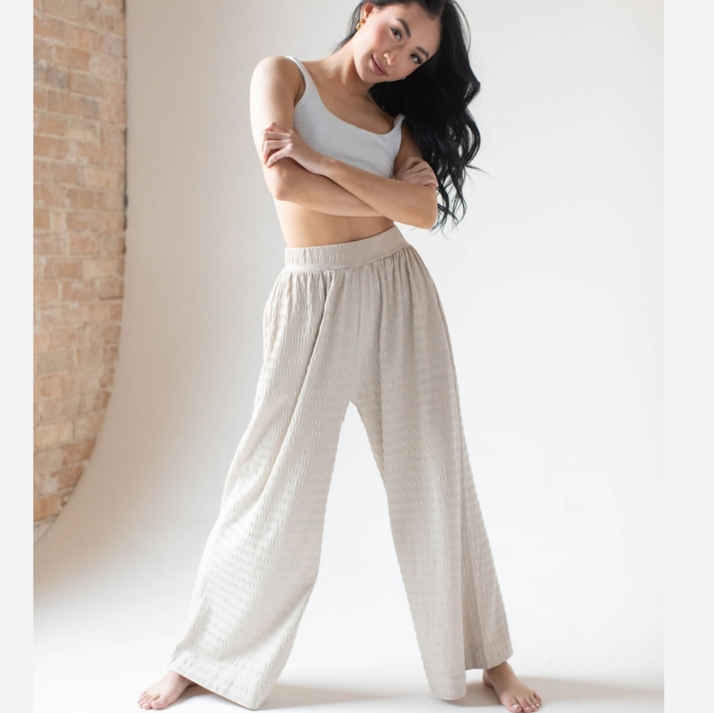 Savvi Emilee Tan Wide Leg Pant